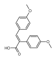 (E)-4-methoxy-α-(4'-methoxyphenylmethylene)benzeneacetic acid结构式