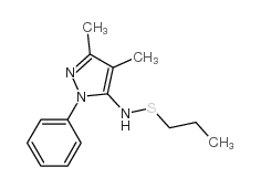 1-Phenyl-3-methyl-4-(1'-methyl)propylthio-5-aminopyrazole Structure