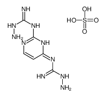 [(E)-[amino-[[2-[[(E)-N'-azaniumylcarbamimidoyl]amino]pyrimidin-4-yl]amino]methylidene]amino]azanium,sulfate Structure