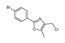 2-(4-Bromophenyl)-4-(chloromethyl)-5-methyl-1,3-oxazole Structure
