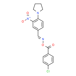 1-[4-(([(4-CHLOROBENZOYL)OXY]IMINO)METHYL)-2-NITROPHENYL]PYRROLIDINE picture