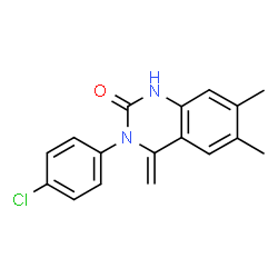 3-(4-chlorophenyl)-6,7-dimethyl-4-methylidene-3,4-dihydroquinazolin-2(1H)-one结构式