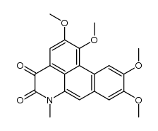 6-Methyl-1,2,9,10-tetramethoxy-4H-dibenzo[de,g]quinoline-4,5(6H)-dione结构式