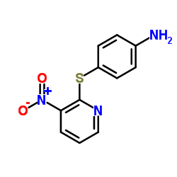 4-[(3-Nitro-2-pyridinyl)sulfanyl]aniline结构式