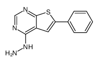 4-HYDRAZINO-6-PHENYLTHIENO[2,3-D]PYRIMIDINE Structure