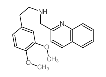 2-(3,4-dimethoxyphenyl)-N-(quinolin-2-ylmethyl)ethanamine结构式