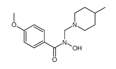 N-hydroxy-4-methoxy-N-[(4-methylpiperidin-1-yl)methyl]benzamide Structure