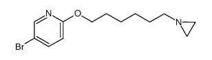 2-((6-(aziridin-1-yl)hexyl)oxy)-5-bromopyridine结构式