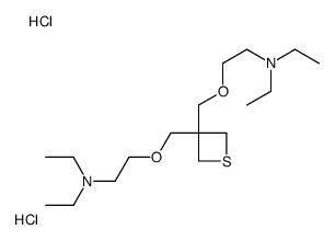 2-[[3-[2-(diethylamino)ethoxymethyl]thietan-3-yl]methoxy]-N,N-diethylethanamine,dihydrochloride结构式