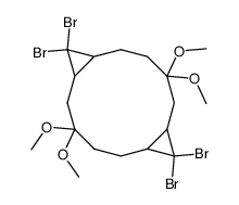 7,7,14,14-tetrabromo-3,3,10,10-tetramethoxytricyclo[11.1.0.06,8]tetradecane结构式