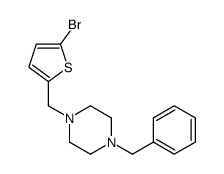 1-benzyl-4-[(5-bromothiophen-2-yl)methyl]piperazine结构式