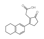 1-Cyclopentene-1-aceticacid, 5-oxo-2-(5,6,7,8-tetrahydro-2-naphthalenyl)- Structure