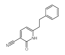2-oxo-6-phenethyl-1H-pyridine-3-carbonitrile结构式