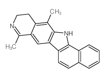 10H-Benzo[a]pyrido[3,4-h]carbazole,11,13-dihydro-8,12-dimethyl- Structure