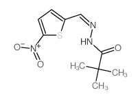 2,2-dimethyl-N-[(5-nitrothiophen-2-yl)methylideneamino]propanamide structure