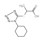 2-(1-Cyclohexyl-1H-tetrazol-5-ylsulfanyl)-propionic acid Structure