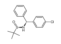 (RS,S)-(1-(4-chlorophenyl)-1-phenylmethyl)-2-methylpropanesulfinamide结构式