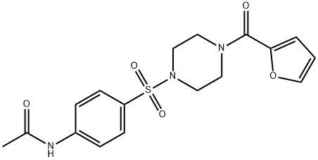 N-(4-{[4-(furan-2-ylcarbonyl)piperazin-1-yl]sulfonyl}phenyl)acetamide structure