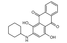 2-(cyclohexylamino)-1,4-dihydroxyanthracene-9,10-dione Structure
