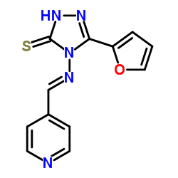 5-(2-Furyl)-4-[(E)-(4-pyridinylmethylene)amino]-2,4-dihydro-3H-1,2,4-triazole-3-thione结构式