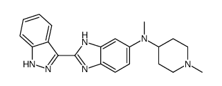 2-(1H-indazol-3-yl)-N-methyl-N-(1-methylpiperidin-4-yl)-1H-benzimidazol-6-amine结构式