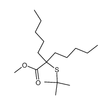 methyl 2-(tert-butylthio)-2-pentylheptanoate结构式
