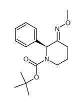 (S)-3-[(E)-Methoxyimino]-2-phenyl-piperidine-1-carboxylic acid tert-butyl ester结构式