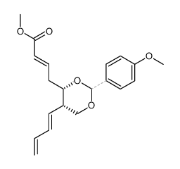 methyl (E)-4-((4S,5S)-5-((E)-buta-1,3-dien-1-yl)-2-(4-methoxyphenyl)-1,3-dioxan-4-yl)but-2-enoate结构式