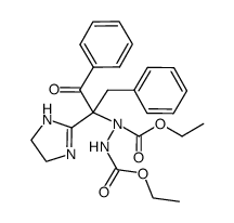 diethyl N-[(1-benzyl-1-imidazolinyl-2-phenyl)-2-oxoethyl]-hydrazine-N,N'-dicarboxylate Structure