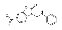 3-(anilinomethyl)-6-nitro-1,3-benzoxazol-2-one结构式