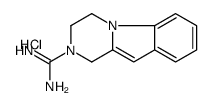 3,4-dihydro-1H-pyrazino[1,2-a]indole-2-carboximidamide,hydrochloride结构式