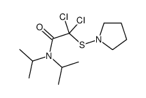 2,2-dichloro-N,N-di(propan-2-yl)-2-pyrrolidin-1-ylsulfanylacetamide Structure