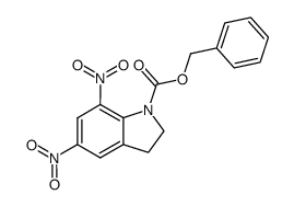 N-benzyloxycarbonyl-5,7-dinitroindoline结构式