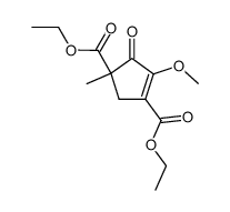 4-Methoxy-1-methyl-5-oxo-cyclopent-3-ene-1,3-dicarboxylic acid diethyl ester Structure