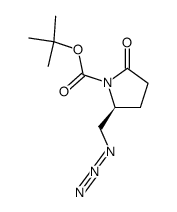 (S)-tert-butyl 2-(azidomethyl)-5-oxopyrrolidine-1-carboxylate结构式