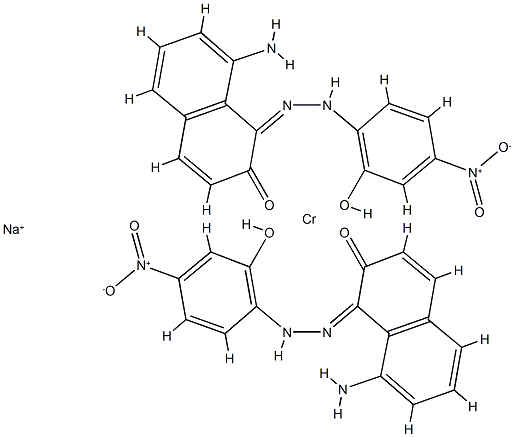 sodium bis[8-amino-1-[(2-hydroxy-4-nitrophenyl)azo]-2-naphtholato(2-)]chromate(1-) Structure