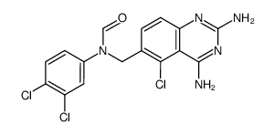 N-(2,4-Diamino-5-chloro-quinazolin-6-ylmethyl)-N-(3,4-dichloro-phenyl)-formamide结构式