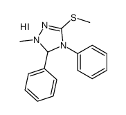 1-methyl-3-methylsulfanyl-4,5-diphenyl-1,5-dihydro-1,2,4-triazol-1-ium,iodide Structure