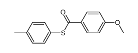 S-(4-methylphenyl) thio(4-methoxybenzoate) Structure