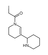 1,2,3,4-Tetrahydro-1-(1-oxopropyl)-5-(2-piperidinyl)pyridine Structure