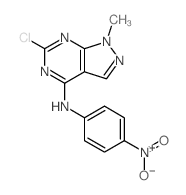 1H-Pyrazolo[3,4-d]pyrimidin-4-amine,6-chloro-1-methyl-N-(4-nitrophenyl)- Structure