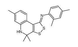 N-(2,4-dimethylphenyl)-4,4,7-trimethyl-5H-dithiolo[3,4-c]quinolin-1-imine Structure