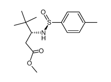 methyl (SS,R)-(+)-4,4-dimethyl-N-(p-toluenesulfinyl)-3-aminopentanoate结构式