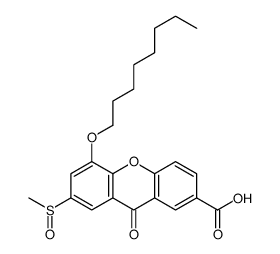 7-methylsulfinyl-5-octoxy-9-oxoxanthene-2-carboxylic acid Structure