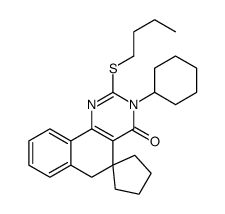 2-butylsulfanyl-3-cyclohexylspiro[6H-benzo[h]quinazoline-5,1'-cyclopentane]-4-one Structure