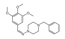 N-(4-benzylpiperazin-1-yl)-1-(3,4,5-trimethoxyphenyl)methanimine Structure