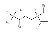 6-Bromo-2,3,7-trichloro-3- (bromomethyl)-7-methyl-1-octene, (mixture of diastereoisomers) Structure