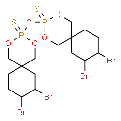 3,3'-oxybis[8,9-dibromo-2,4-dioxa-3-phosphaspiro[5.5]undecane] 3,3'-disulphide结构式