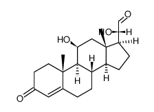 11β,20β-dihydroxy-3-oxopregn-4-en-21-al Structure