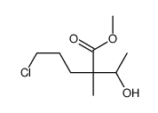 methyl 5-chloro-2-(1-hydroxyethyl)-2-methylpentanoate结构式